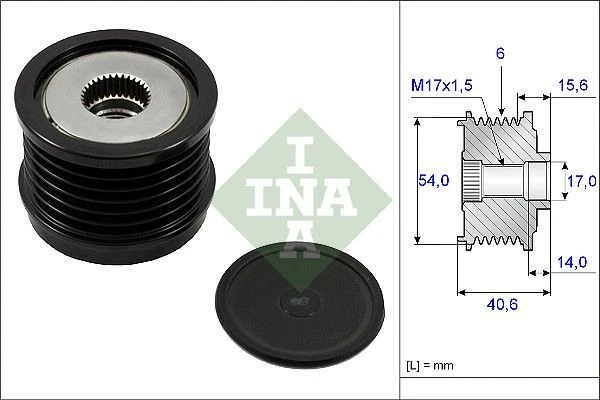 INA 535 0327 10 Dispositivo ruota libera alternatore per OPEL,VAUXHALL