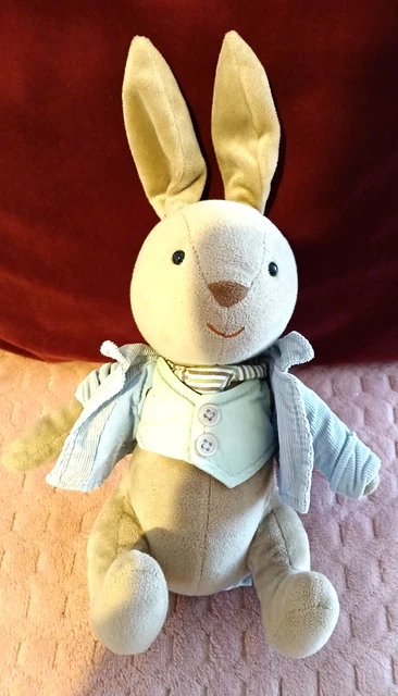 JELLYCAT JASPER BUNNY Rabbit Blue Cord Jacket Soft Toy Plush Baby ...