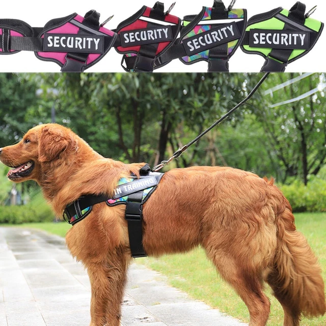 Adjustable Service Dog Harness Pet Training Vest Patches Therapy dog Size M L XL