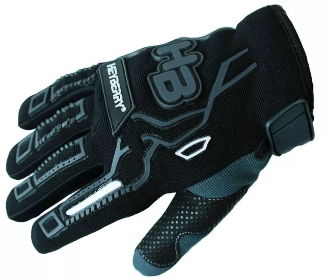 Heyberry Motocross MTB MX Handschuhe schwarz grau Gr. S M L XL XXL