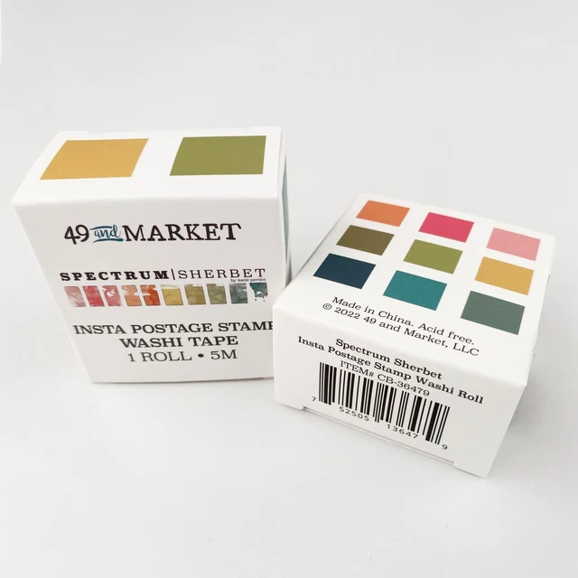 49 And Market Spectrum Sherbet Washi Rollo-Insta Estampilla de Postal -SS36479