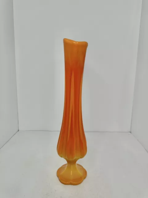 Vintage MCM LE Smith 13.5” 6 Petal Bittersweet Swung Vase Stunning