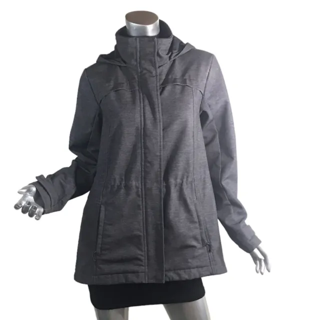 FALLS CREEK WOMEN'S Medium Grey Soft Shell Fleece Lined Winter Jacket ...