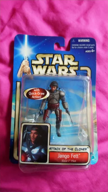 Star wars attack of the clones jango fett slave 1 pilot figure