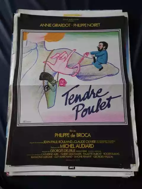Affiche de cinéma d'époque du film: TENDRE POULET de 1978 (40x60cm)