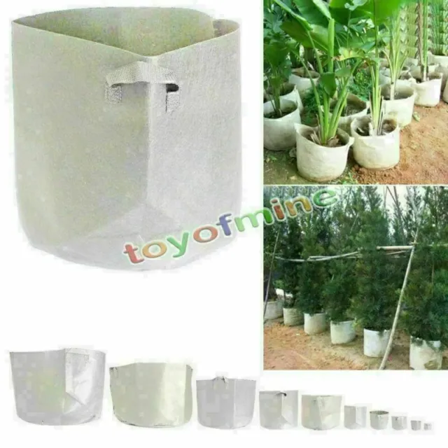 Round Fabric Pots Plant Pouch Root Container Grow Bag Aeration Container 9 SIZE