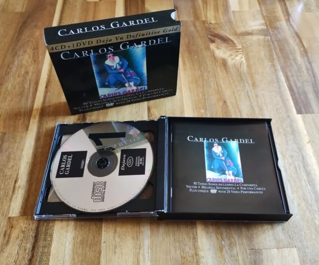 CARLOS GARDEL 4 CD + 1 DVD Déjà Vu Definitive Gold Coffret Box Made Italy 2006