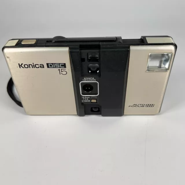 1983 Konica Disc 15 Autofocus Film Camera - WORKING