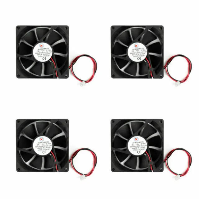 DC Brushless Cooling PC Computer Fan 12V 8020s 80x80x20mm 0.15A 2 Pin Wire AUS 3