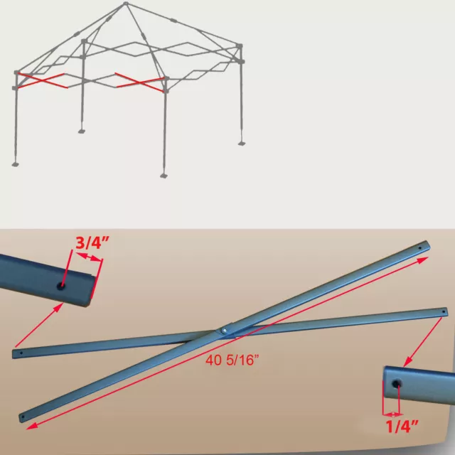 Coleman New Style 10' x 10' Shelter Canopy Gazebo SIDE TRUSS Bar Part 40 5/16"