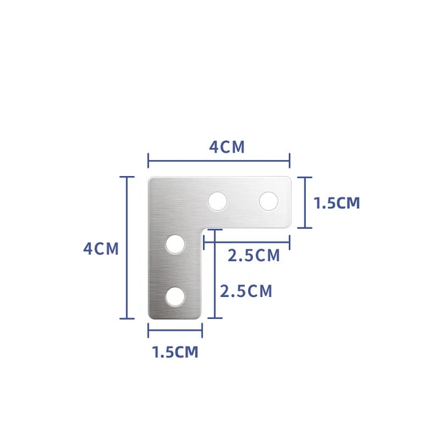 Small Angle Bracket Fixing L Shape Corner Joining Repair Metal Brace Various