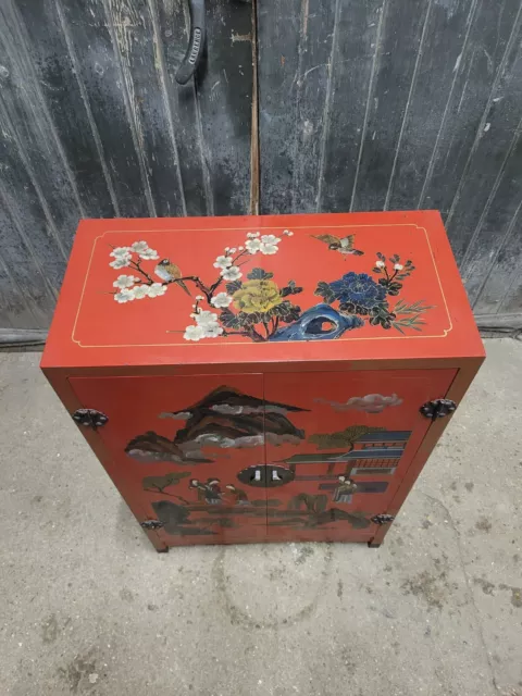 Chinese Oriental Chinoiserie Antique Style Cabinet Cupboard 3