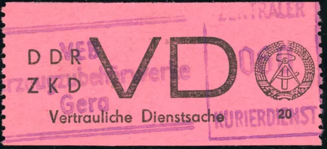 DDR-Dienst, MiNr. D 2, sauber gestempelt, gepr. Weigelt, Mi. 350,-