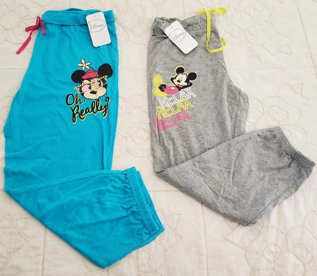 Disney Capri Lounge PJ Pajama Pants *Choose* Minnie Mickey S/M/L NWT