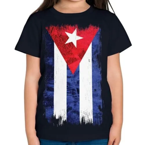 Cuba Grunge Bandiera T-Shirt Cubano Maglia Calcio Jersey Regalo