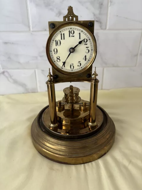 Gustav Becker Anniversary Clock, Disc Pendulum, Serial 2160686. Working.
