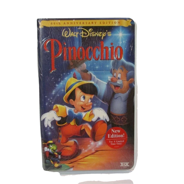 1999 Walt Disneys Pinocchio Classic 60th Anniversary New Sealed VHS Movie
