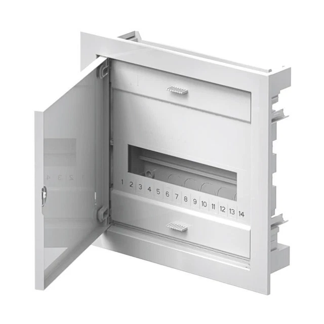 Distributore universale piccolo a incasso/parete cava, 1 fila, morsetti PE/N 16 mm2, bianco