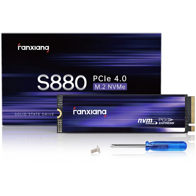 Fanxiang SSD NVMe 1TB SSD M.2 PCIe Gen3x4 2280 SSD Interno 1TB, Fino A