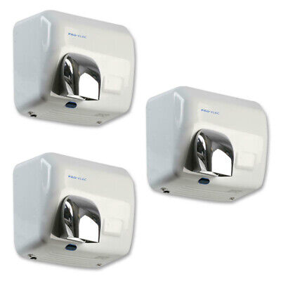 Secador de mano eléctrico recubierto de polvo aire caliente automático montado en la pared baño x 3