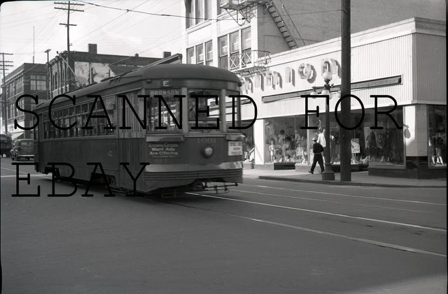May 1950 Ottawa Canada Trolley #1001 Railroad OTC ORIGINAL PHOTO NEGATIVE