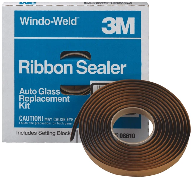 Sellador de cinta redonda de soldadura 3M 08612 Windo, kit de 3/8 pulgadas x 15 pies