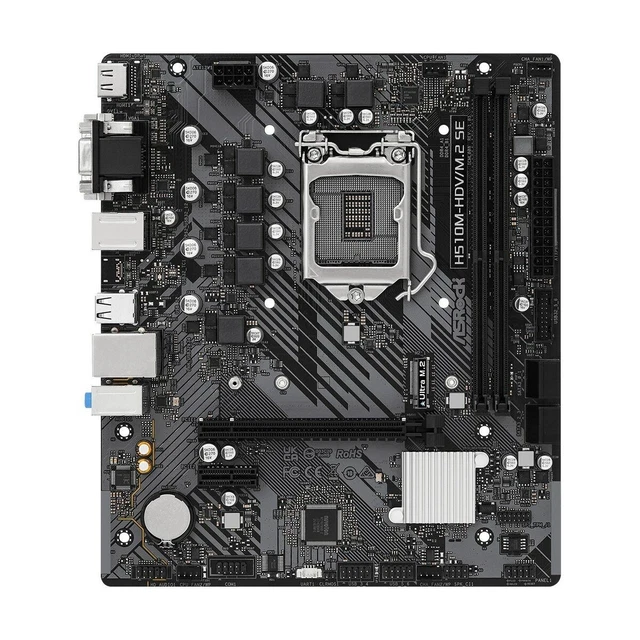 Scheda Madre ASRock H470M-HDV/M.2 LGA1200 MicroATX Per Intel, Usata Ma OK