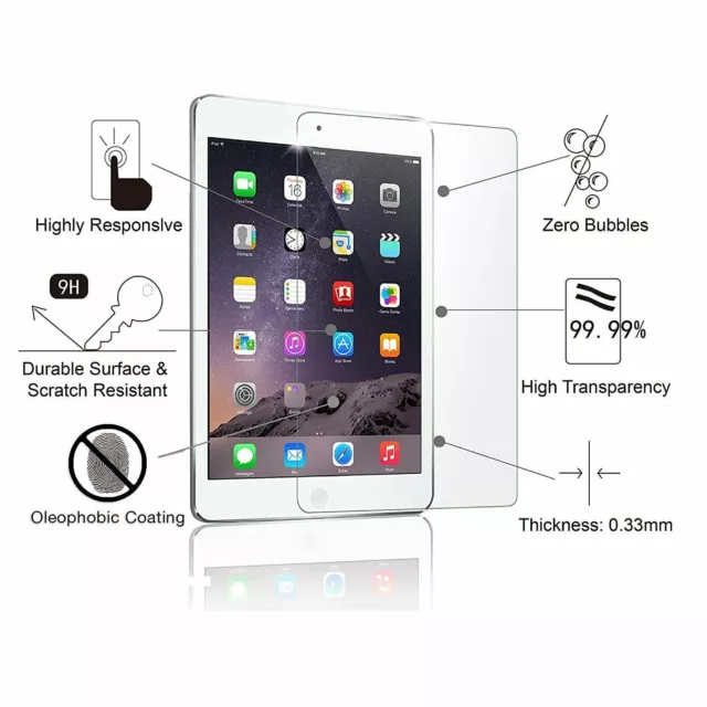 Premium Echt 9H Glas Displayschutzfolie - iPad 9,7 Zoll (2018/2017)