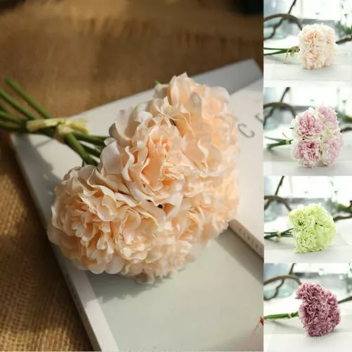 Home Fake Peony Hydrangea Artificial Decor Silk Flowers Bridal Bouquet Wedding