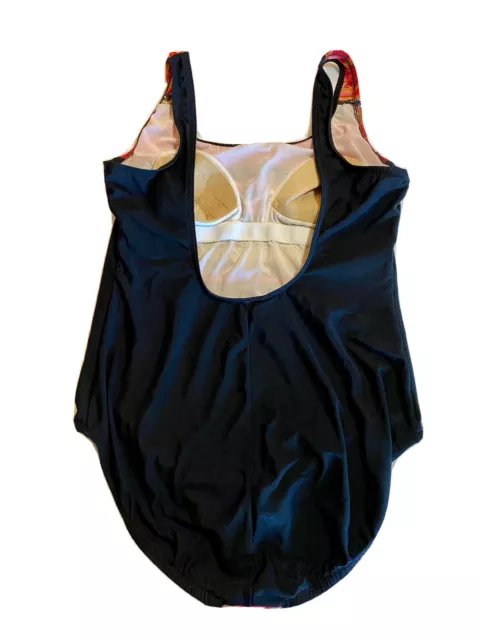 Womens Jantzen Sz 18 Vintage One Piece Swim Bathing Suit Made in USA Color Block 2
