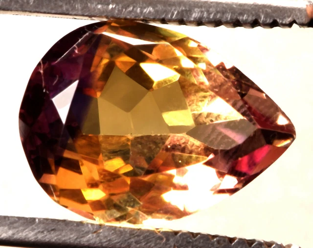 10.35 Cts. Natural Bi-Color Bolivia Ametrine Pear Shape Certified Gemstone