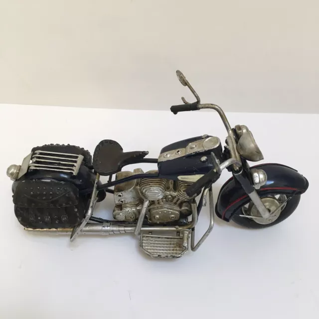 Harley Davidson Fatboy Indian Motorcycle Model Handcrafted Figurine Metal Steel 2