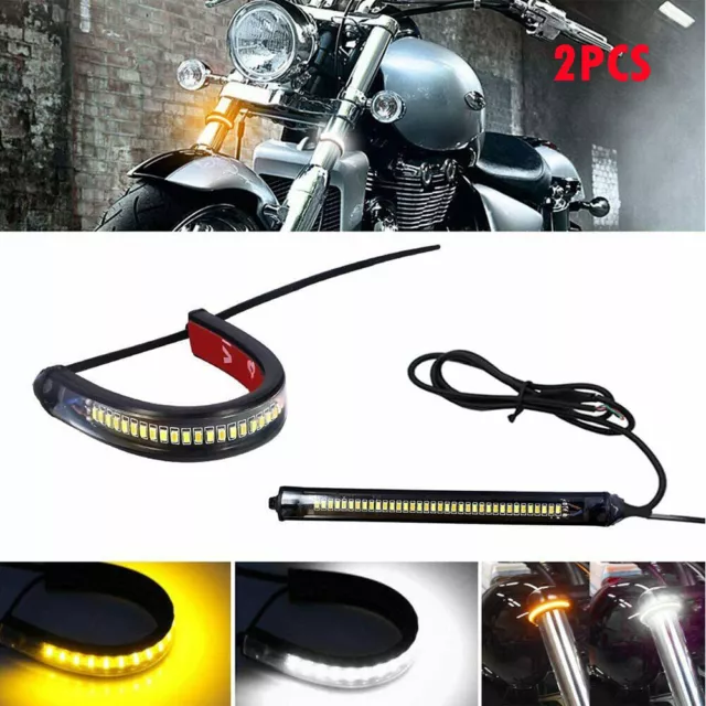 2x 18 LED MOTORCYCLE MOTORBIKE TURN SIGNAL INDICATORS LIGHT LAMP AMBER UNIVERSAL