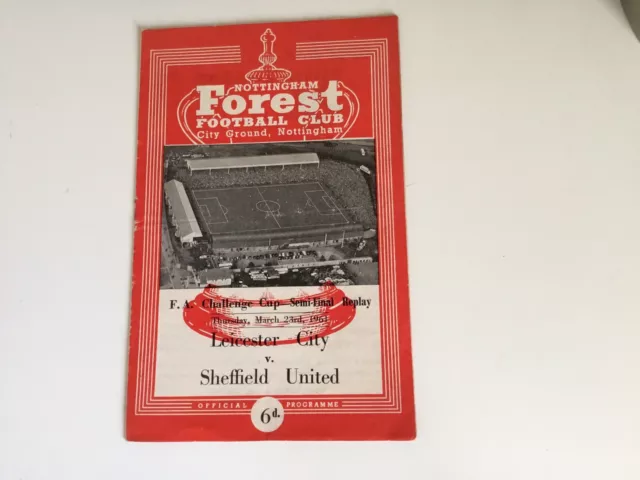 Leicester City V Sheffield United F.a. Cup Replay 1961