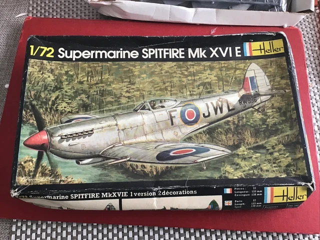 Heller maquette avion 56282 Spitfire Mk. XVI E inclus peinture colle et pinceau 1/72