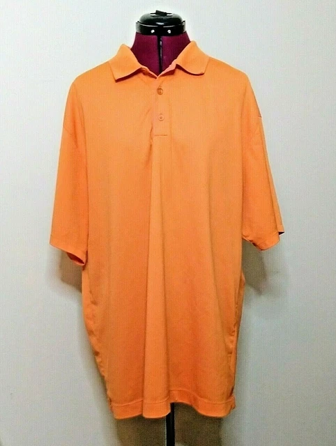 Nike Golf Fit Dry Mens Polo Shirt Orange Size XL Side Split