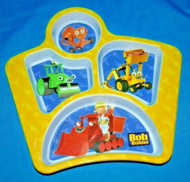 Bob the Builder Children's Kids Divided Dinner Plate Muck Scoop Dizzy Roley