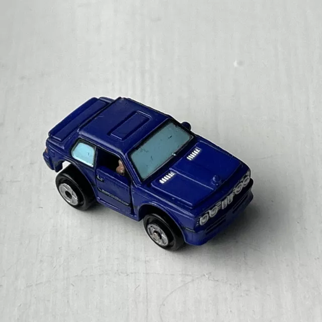 Vintage Micro Machines Galoob Deluxe BMW 635i Blue / Purple Opening Doors 1990