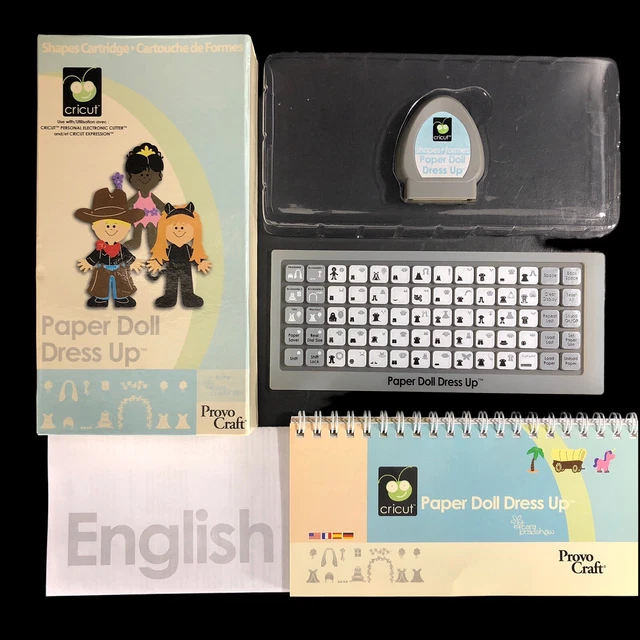 CRICUT PAPER DOLL DRESS UP Cartridge 290412 Complete Set Provo Craft