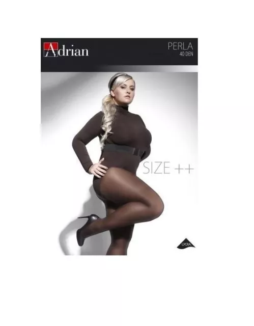 ADRIAN Plus Size Microfibre Semi Opaque Tighs PERLA 40 DEN ELEGANT COMFORTABLE