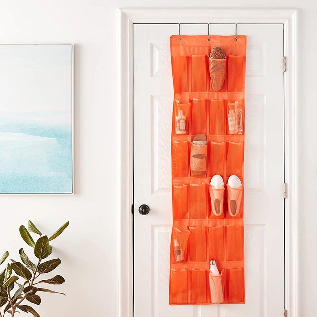 Organizador colgante de 24 bolsillos naranja de 24 bolsillos Amazon Basics