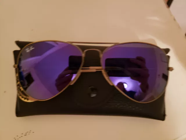 Ray Ban Purple Aviator Sunglasses