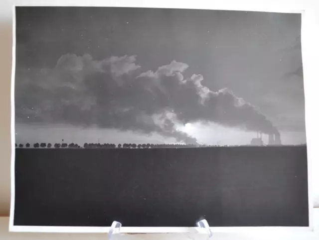 Foto Analogica Anonimo Verso 1980 Paesaggio Fabbrica