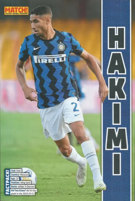 Match!-Poster 2020-Inter Milan & Morocco-Borussia Dortmund (Loan) -Achraf Hakimi