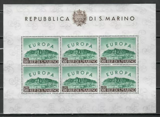 S31974) San Marino 1961 MNH Europa Cept Bf - S/S