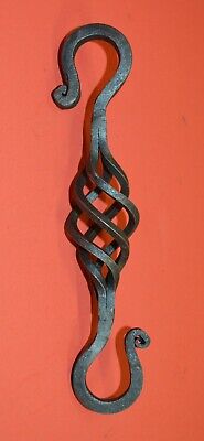 S-Hook Chain Link, Forged Wrought Iron Basket 7 in., made by Blacksmiths USA