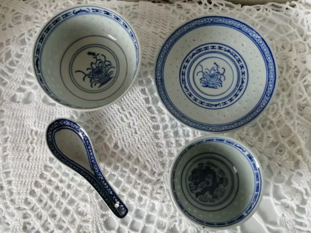 Service A The /Dejeuner  En Porcelaine Chinois Bol Riz - 4 Pieces