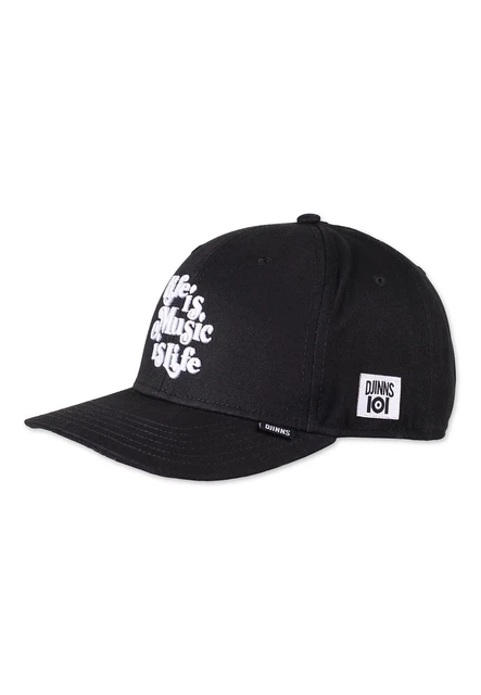 Djinns Strapback Cappello 6P TrueFit IOI Music is Life Black Nero