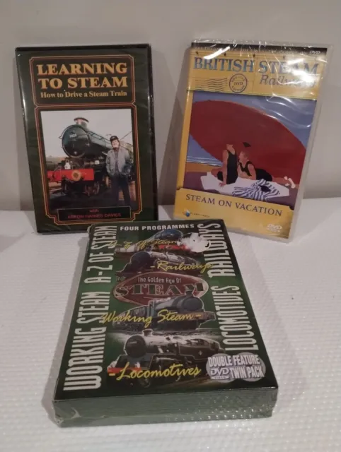 NEW SEALED Working Steam, A-Z of Steam, Learning to Steam, Steam on Vacation DVD