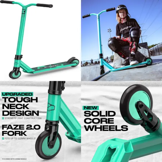 Fuzion X-3 Pro Scooters - Stunt Scooter for Kids 8 Years and Up - 2020 Teal